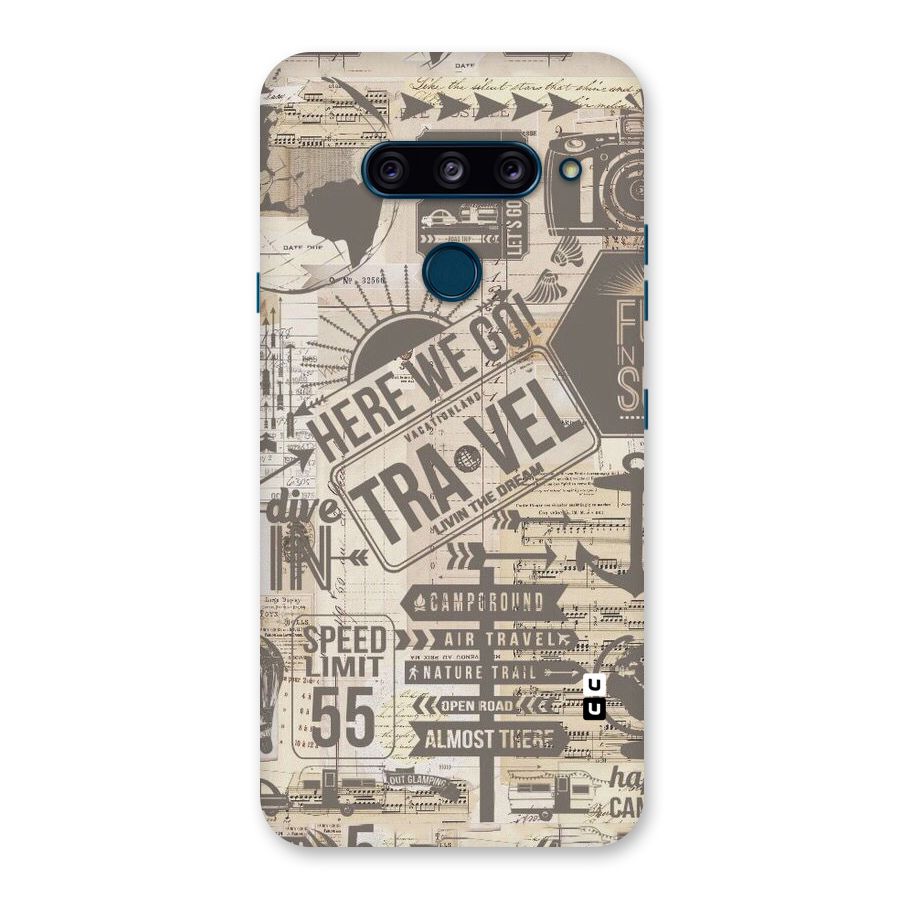 Here We Travel Back Case for LG  V40 ThinQ