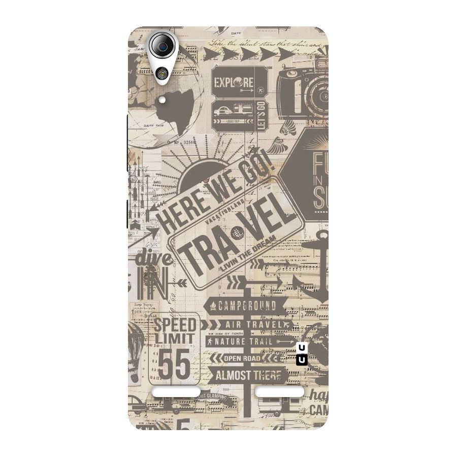 Here We Travel Back Case for Lenovo A6000 Plus