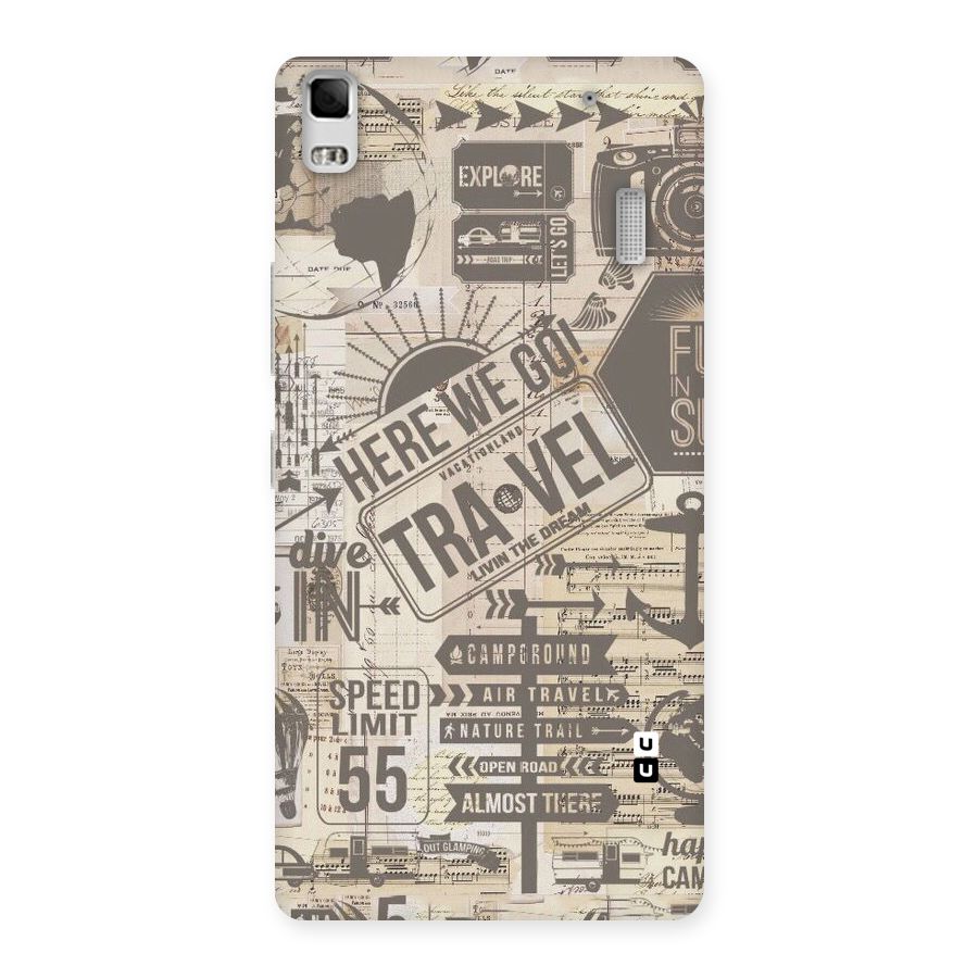 Here We Travel Back Case for Lenovo K3 Note