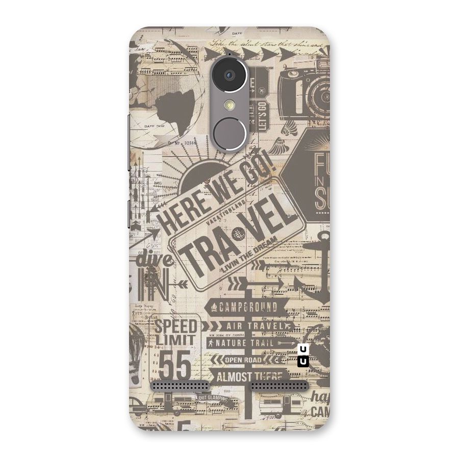 Here We Travel Back Case for Lenovo K6 Power