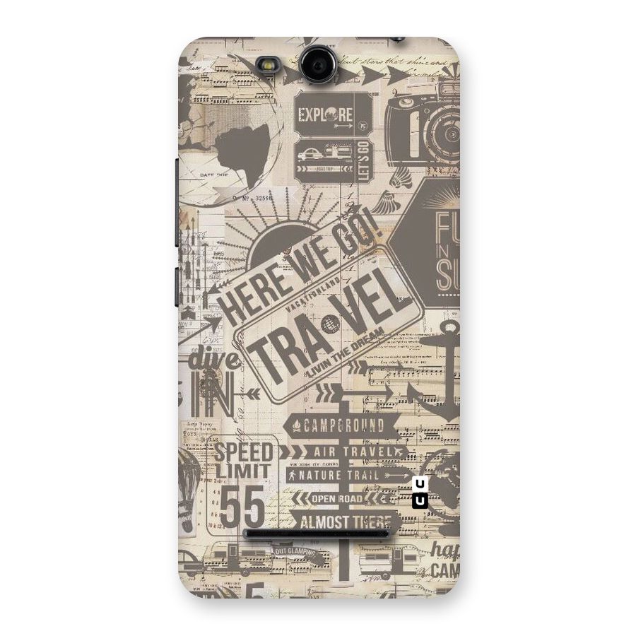 Here We Travel Back Case for Micromax Canvas Juice 3 Q392