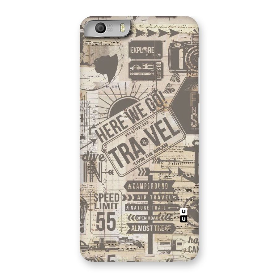 Here We Travel Back Case for Micromax Canvas Knight 2
