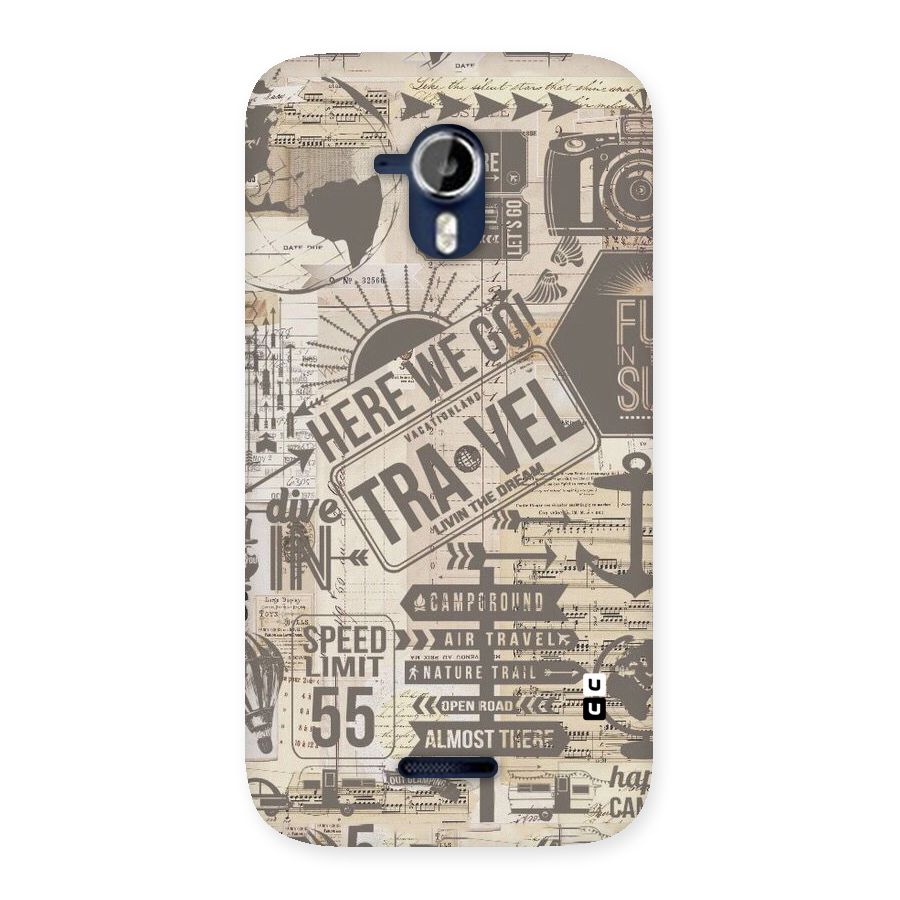 Here We Travel Back Case for Micromax Canvas Magnus A117