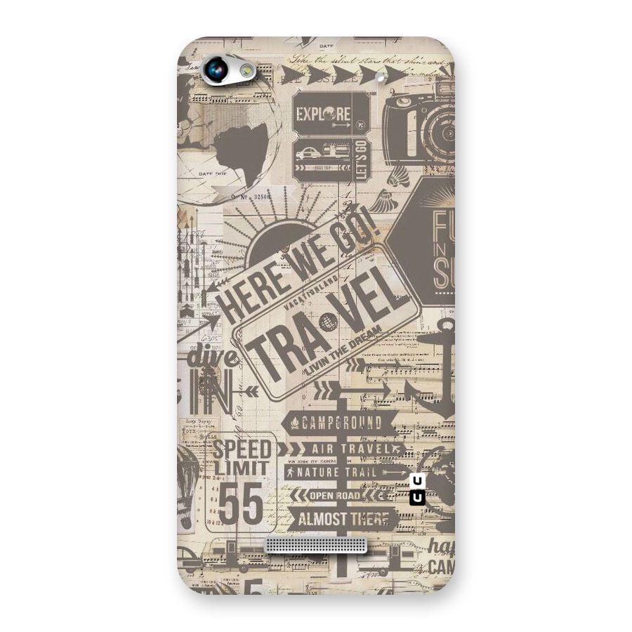 Here We Travel Back Case for Micromax Hue 2
