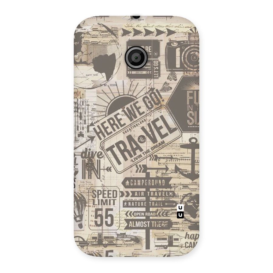 Here We Travel Back Case for Moto E