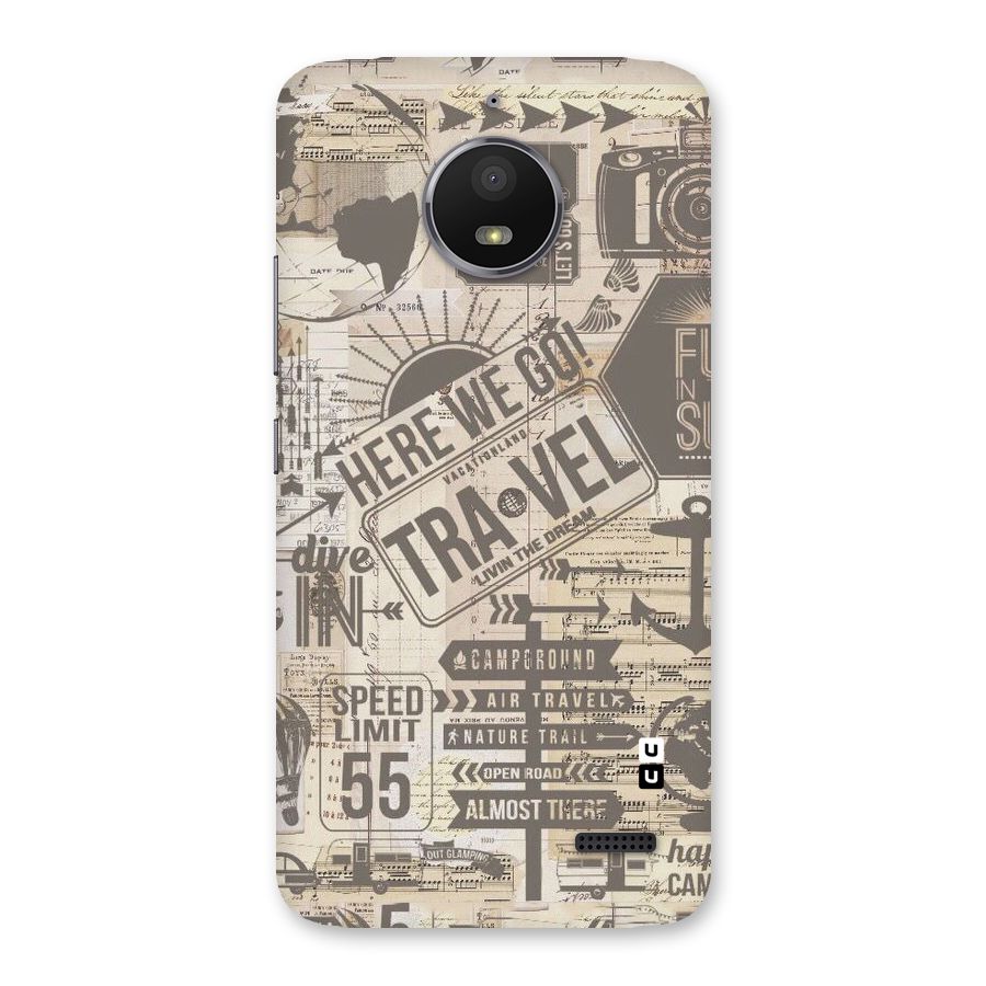 Here We Travel Back Case for Moto E4