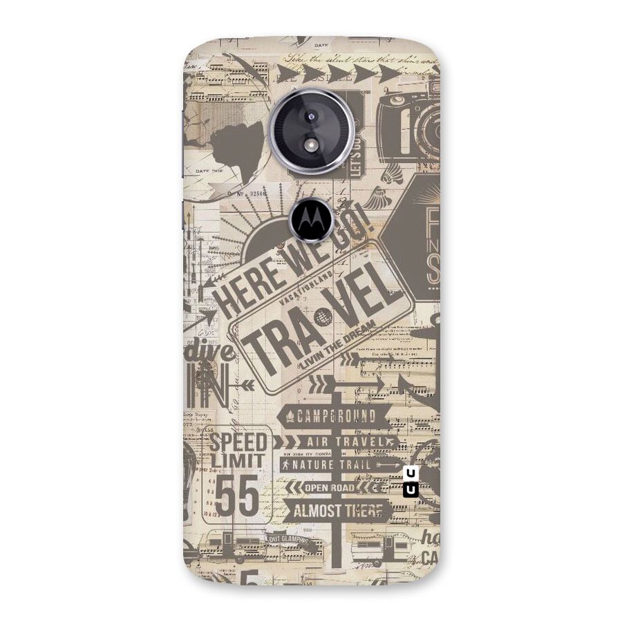 Here We Travel Back Case for Moto E5
