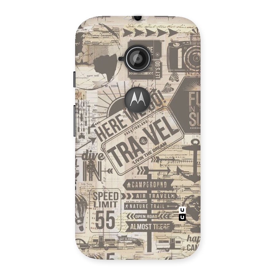 Here We Travel Back Case for Moto E 2nd Gen