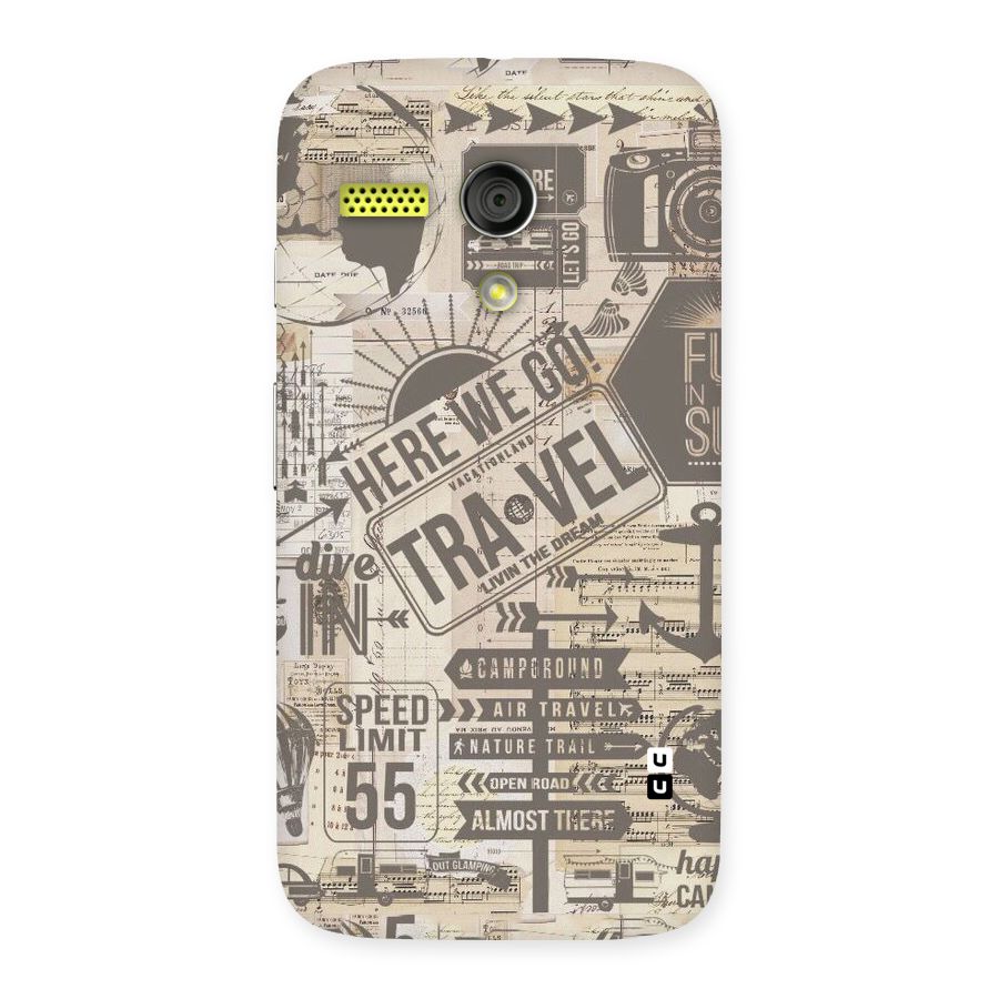 Here We Travel Back Case for Moto G