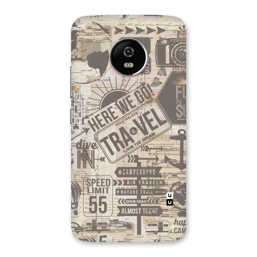 Here We Travel Back Case for Moto G5