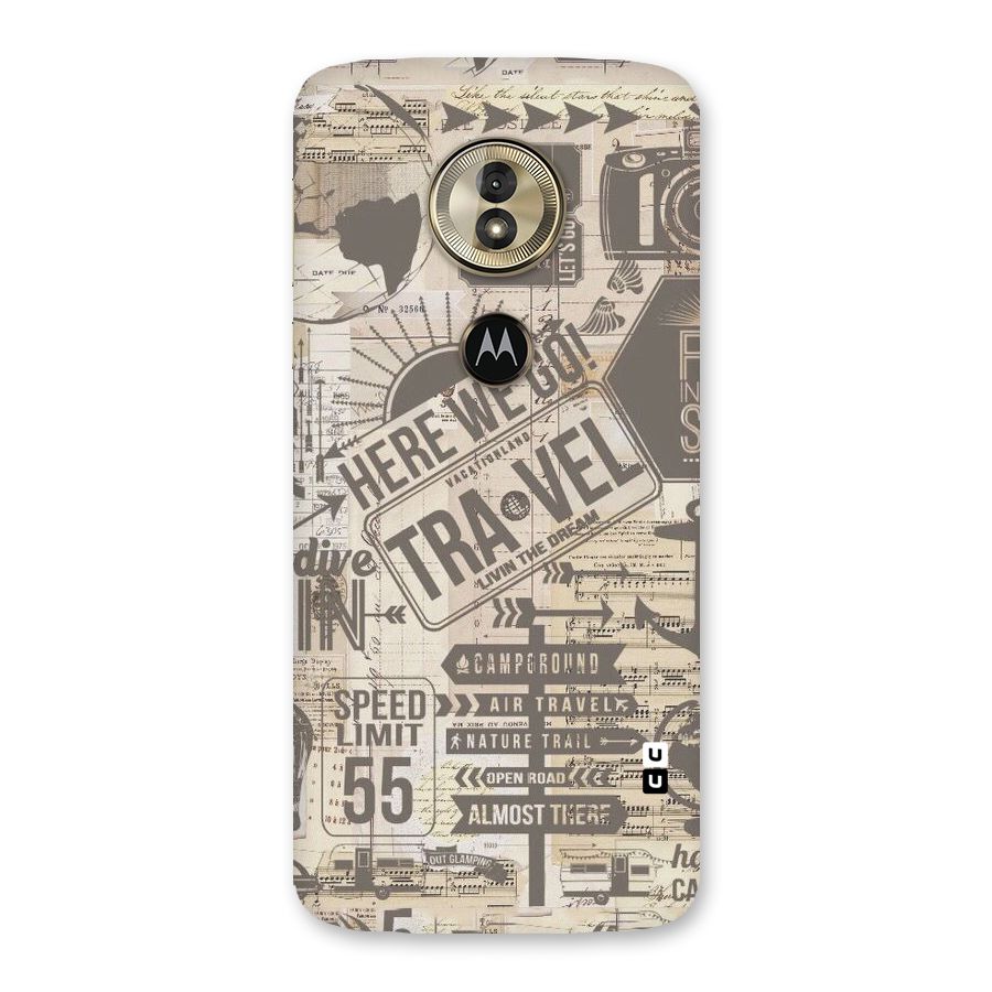 Here We Travel Back Case for Moto G6 Play