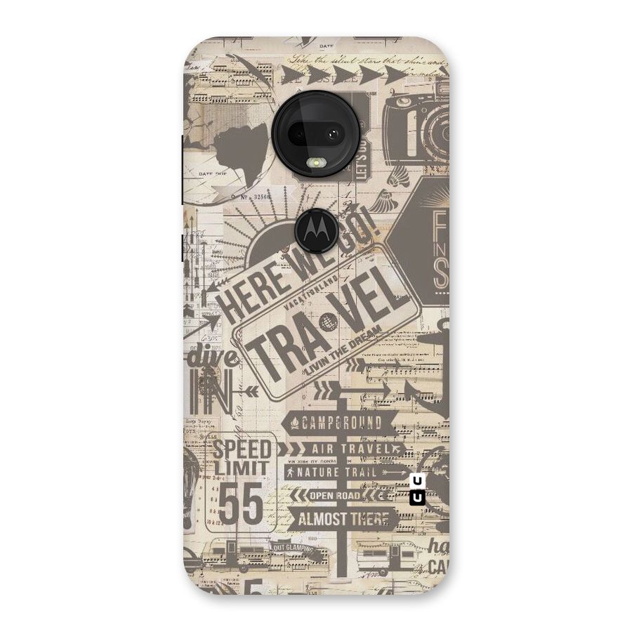 Here We Travel Back Case for Moto G7