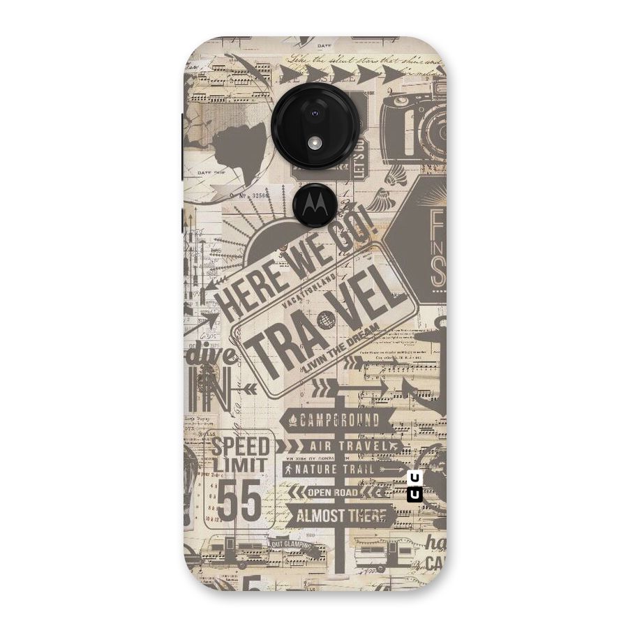 Here We Travel Back Case for Moto G7 Power