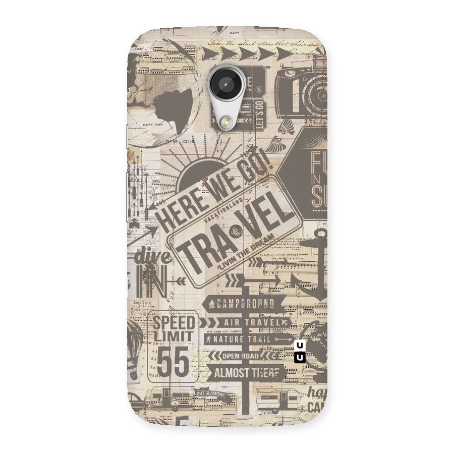 Here We Travel Back Case for Moto G 2nd Gen