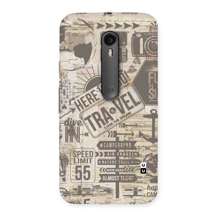 Here We Travel Back Case for Moto G Turbo