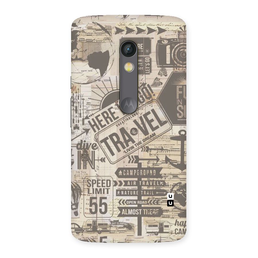 Here We Travel Back Case for Moto X Play