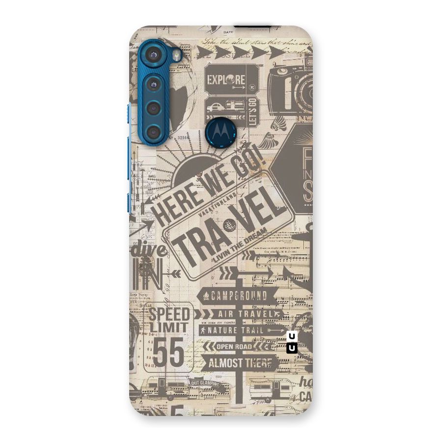 Here We Travel Back Case for Motorola One Fusion Plus