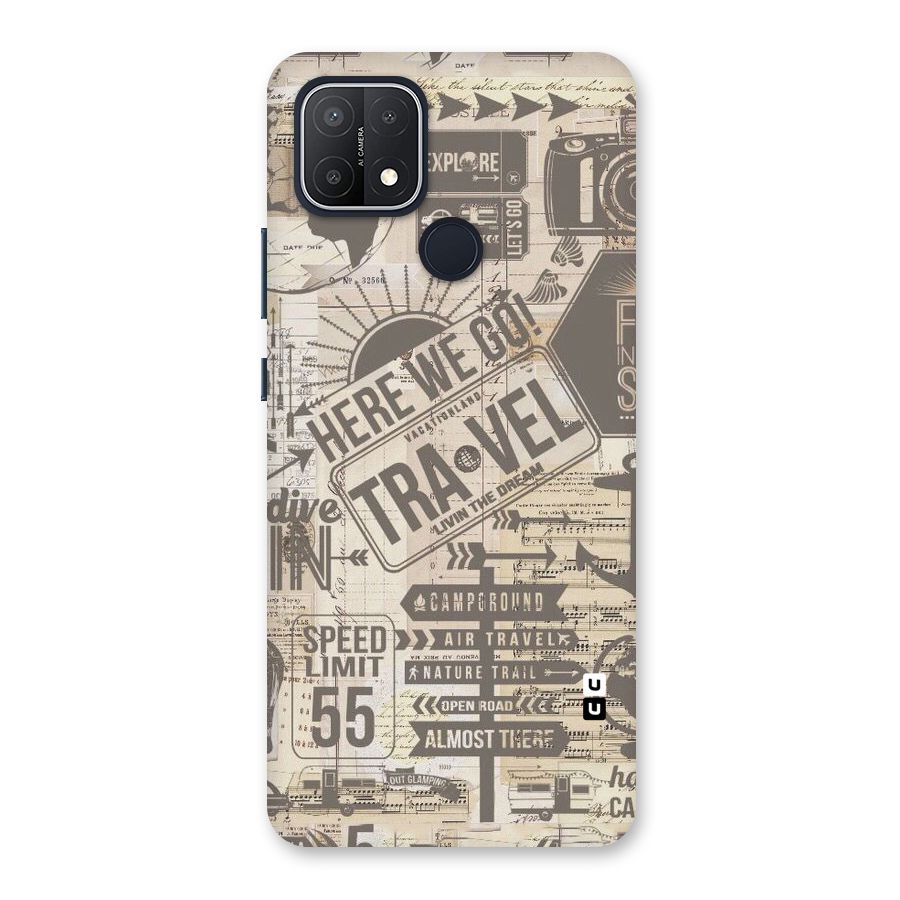 Here We Travel Back Case for Oppo A15
