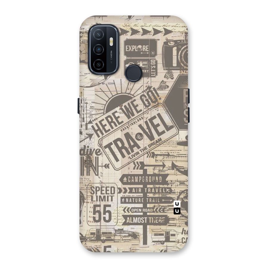 Here We Travel Back Case for Oppo A32