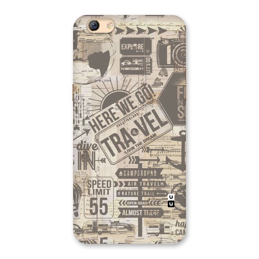 Here We Travel Back Case for Oppo F3 Plus