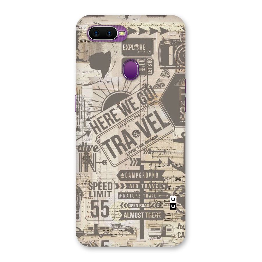 Here We Travel Back Case for Oppo F9