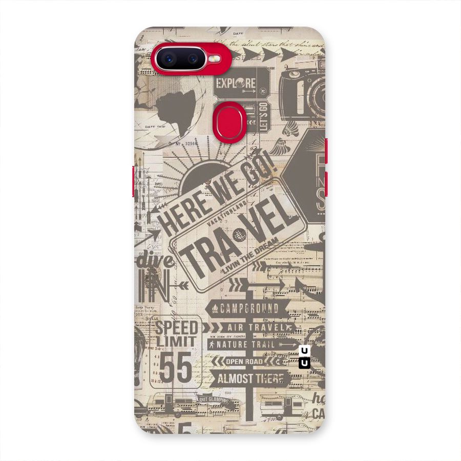 Here We Travel Back Case for Oppo F9 Pro