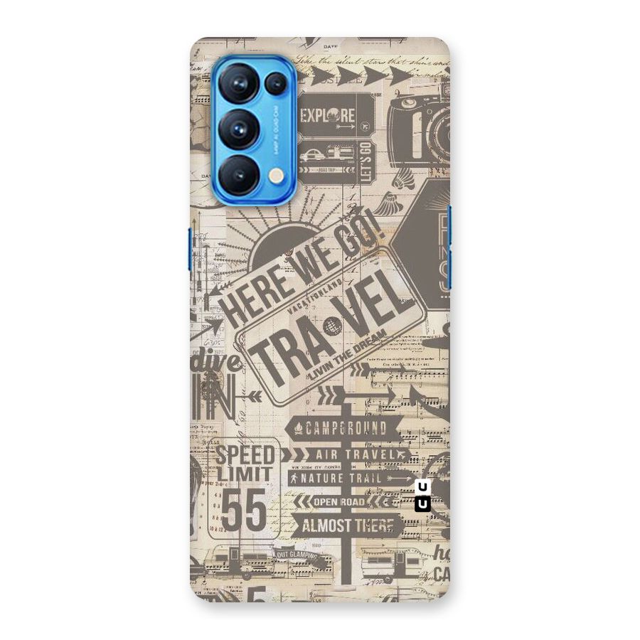 Here We Travel Back Case for Oppo Reno5 Pro 5G