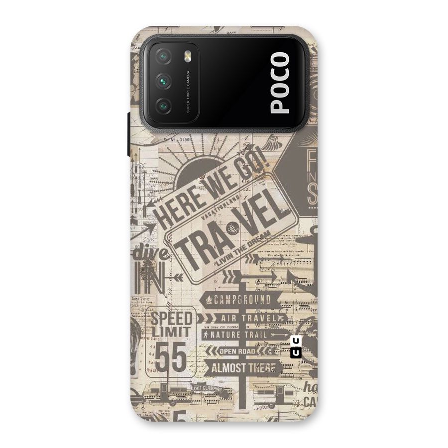 Here We Travel Back Case for Poco M3