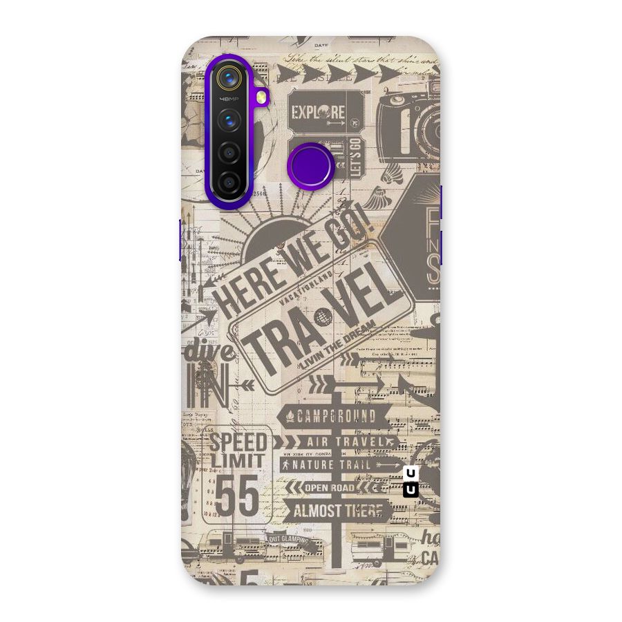 Here We Travel Back Case for Realme 5 Pro