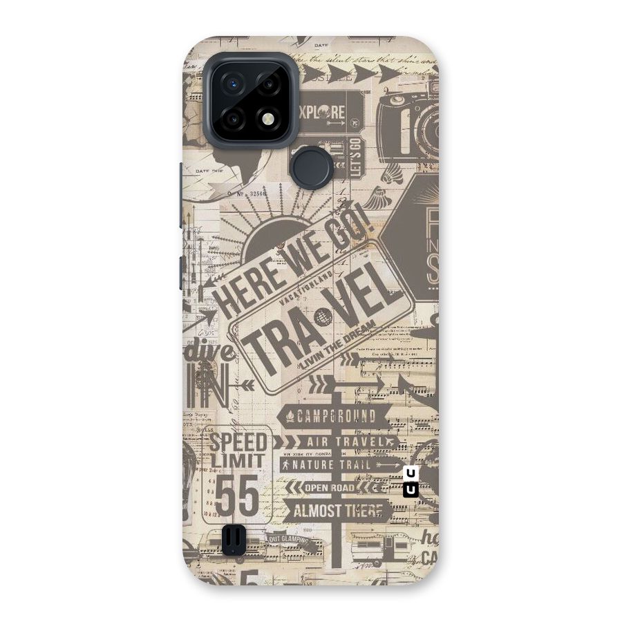 Here We Travel Back Case for Realme C21