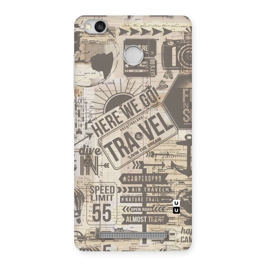 Here We Travel Back Case for Redmi 3S Prime