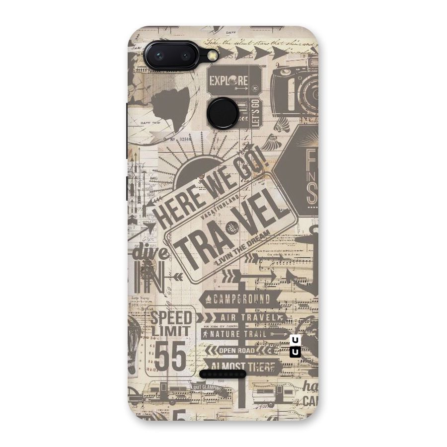 Here We Travel Back Case for Redmi 6