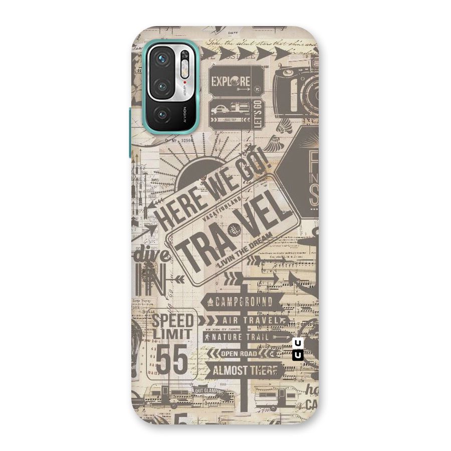 Here We Travel Back Case for Redmi Note 10T 5G