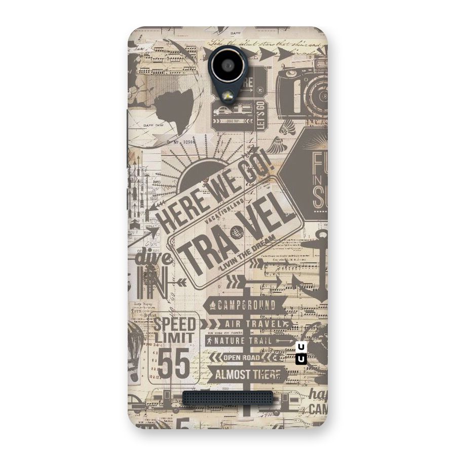 Here We Travel Back Case for Redmi Note 2