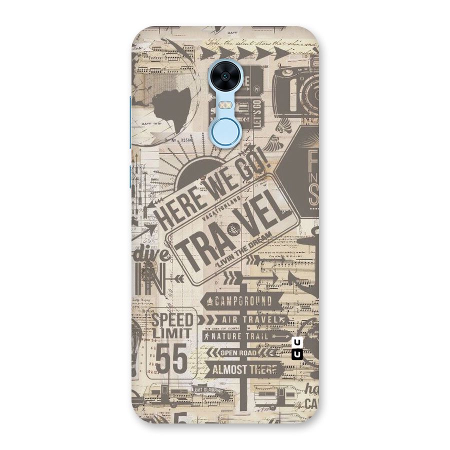 Here We Travel Back Case for Redmi Note 5