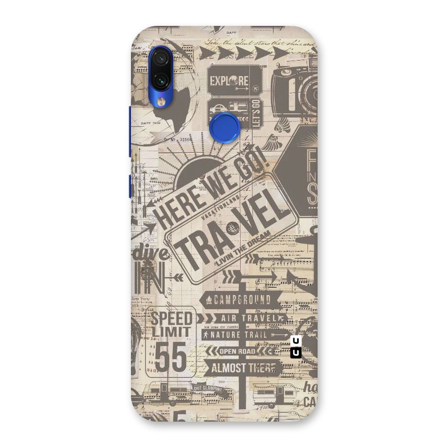 Here We Travel Back Case for Redmi Note 7S