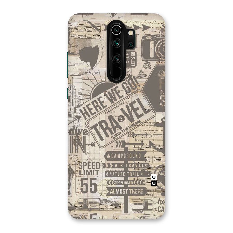 Here We Travel Back Case for Redmi Note 8 Pro