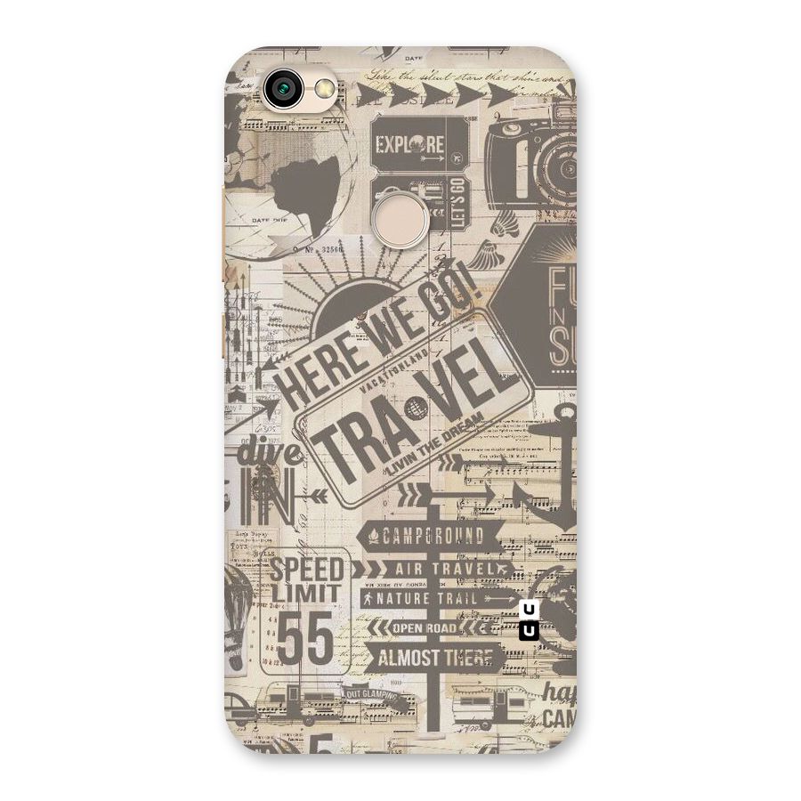 Here We Travel Back Case for Redmi Y1 2017
