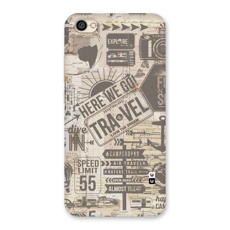 Here We Travel Back Case for Redmi Y1 Lite