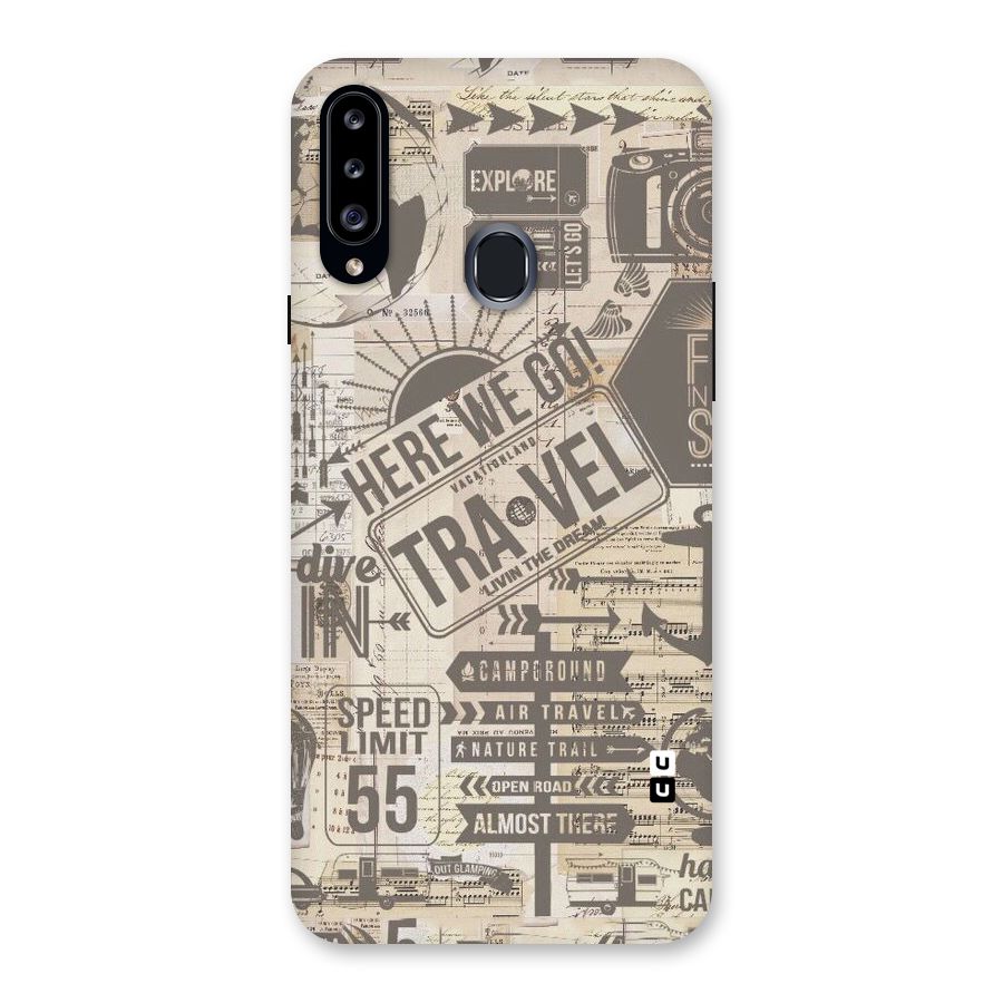 Here We Travel Back Case for Samsung Galaxy A20s