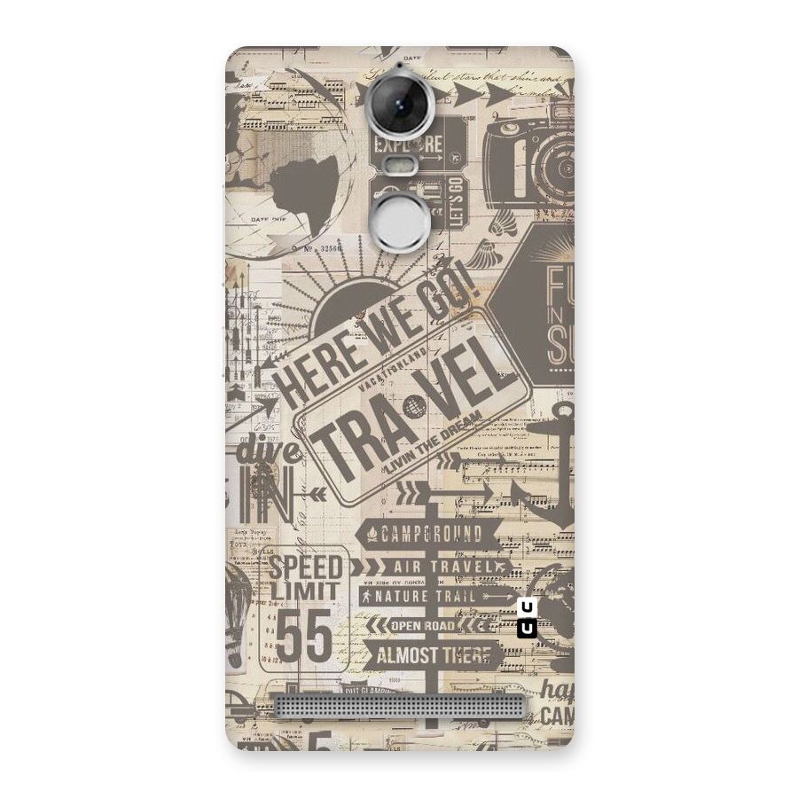 Here We Travel Back Case for Vibe K5 Note