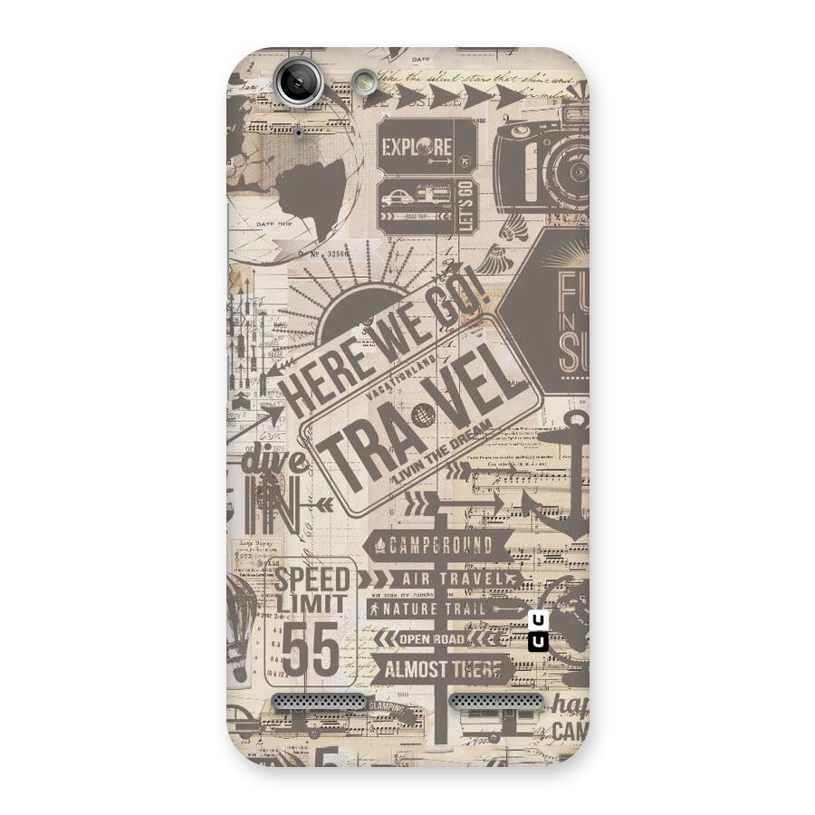 Here We Travel Back Case for Vibe K5 Plus