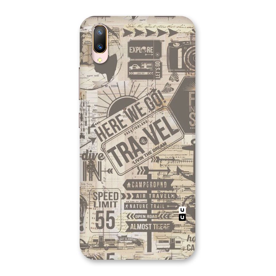 Here We Travel Back Case for Vivo V11 Pro