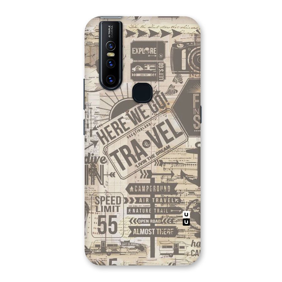 Here We Travel Back Case for Vivo V15