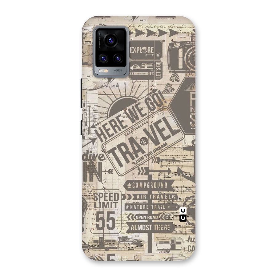 Here We Travel Back Case for Vivo V20