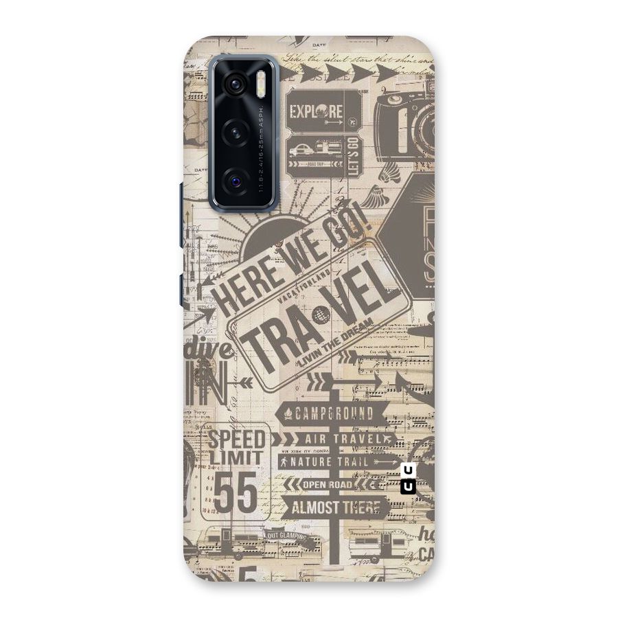 Here We Travel Back Case for Vivo V20 SE