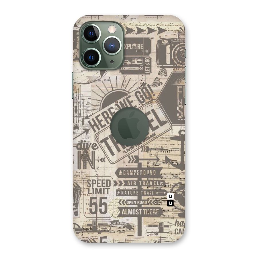 Here We Travel Back Case for iPhone 11 Pro Logo  Cut