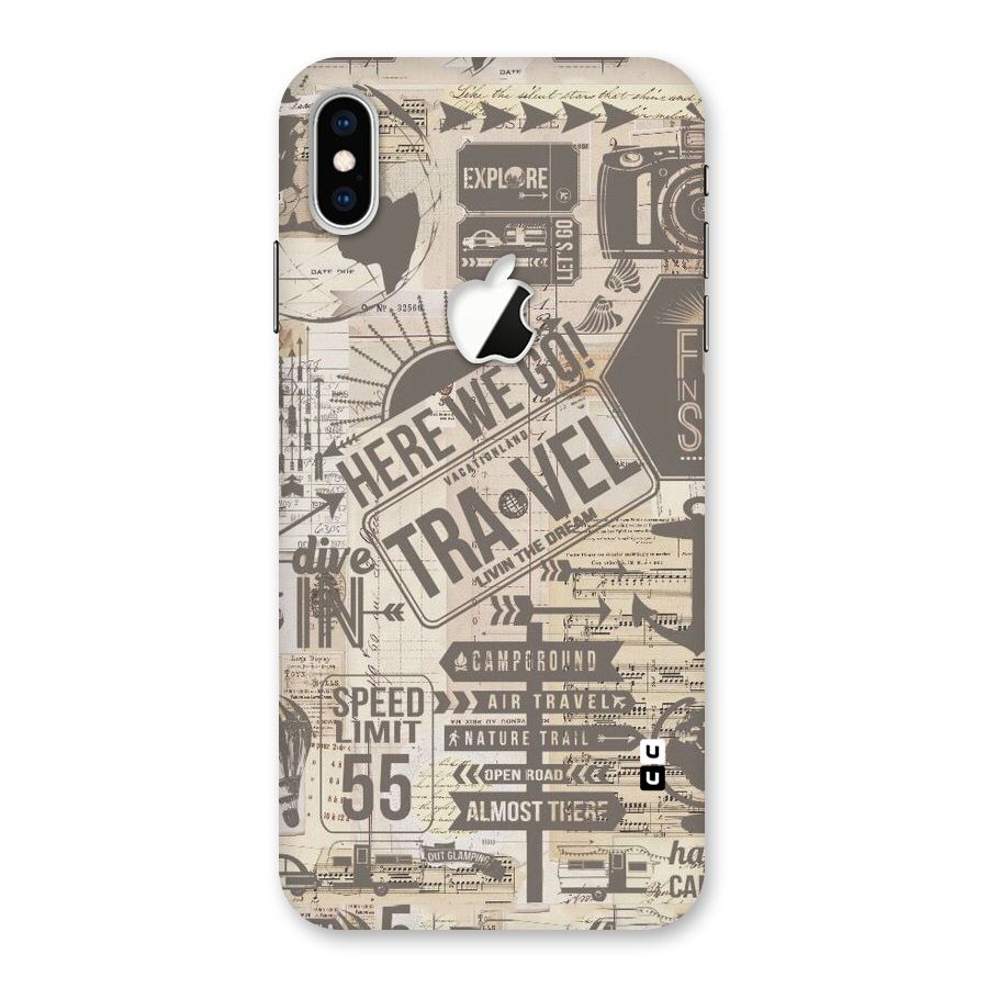 Here We Travel Back Case for iPhone XS Max Apple Cut