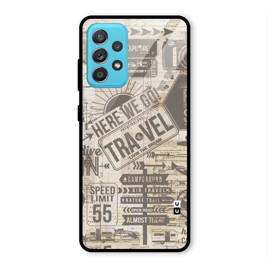 Here We Travel Glass Back Case for Galaxy A52