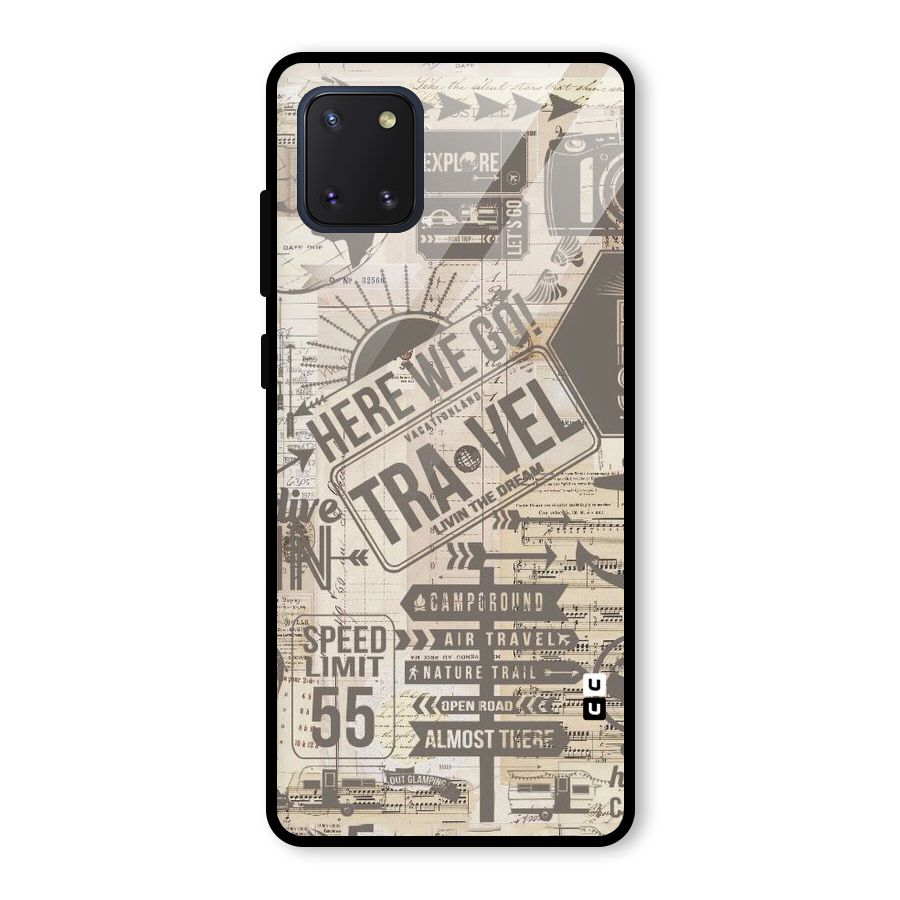 Here We Travel Glass Back Case for Galaxy Note 10 Lite
